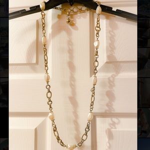 Anthropologie long pearl necklace
